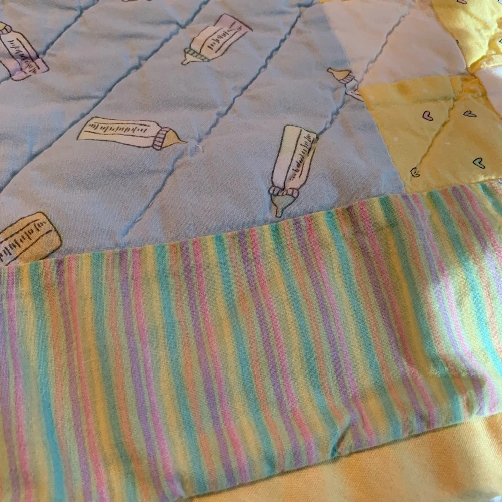 Patchwork Quilt with Pastel Colors
